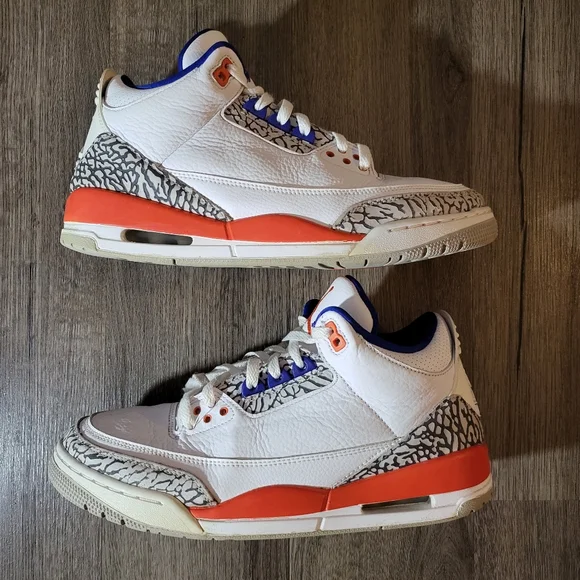 Air Jordan 3 Retro Knicks 2019 Basketball Shoes Men\'s Size 10 136064-148 Orange m_63d88efd932a8a7a79312588.jpg main image 2
